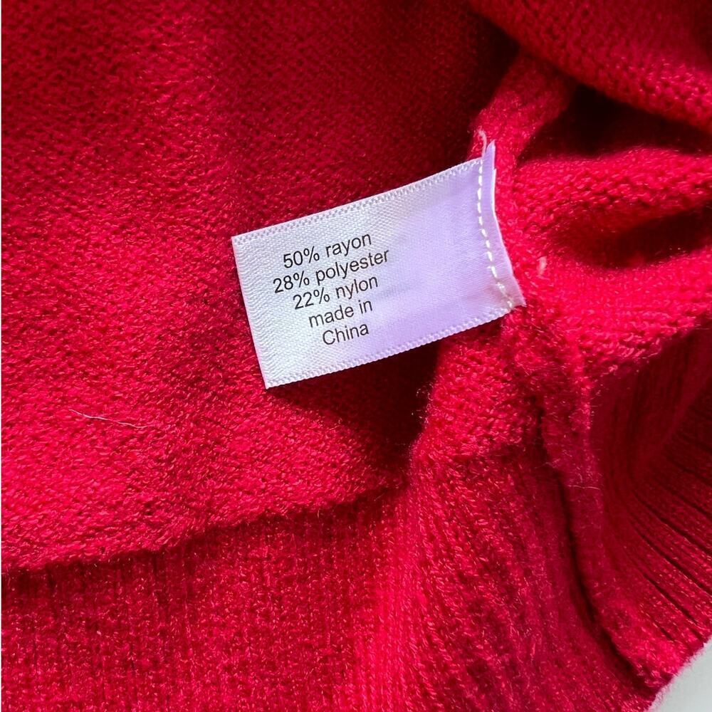 Lane Bryant Red/Gold Button Crew Neck Sweater NWOT- 22/24 - Picture 6 of 9